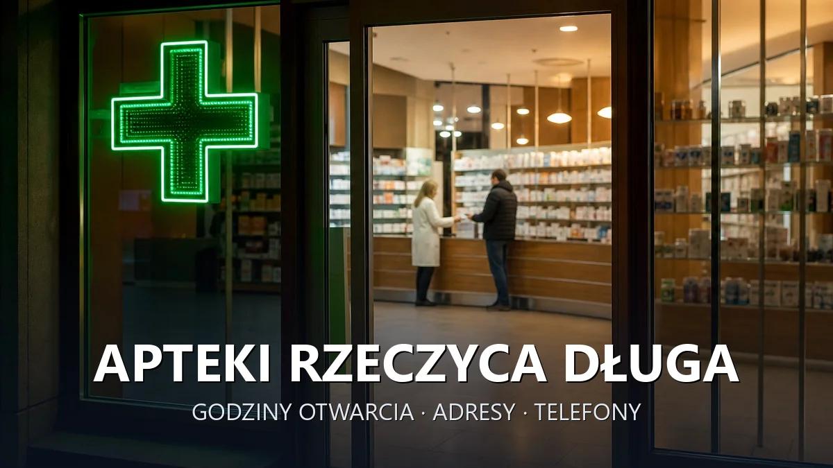 Apteki Rzeczyca Długa, gmina Radomyśl nad Sanem, powiat stalowowolski - adresy, telefony, godziny otwarcia