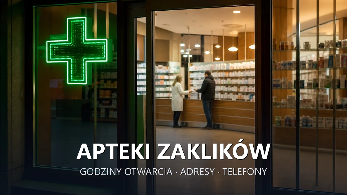 Apteki Zaklików, powiat stalowowolski - adresy, telefony, godziny otwarcia
