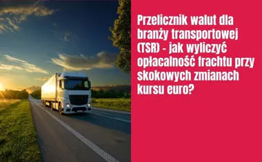 Obraz do artykułu: Przelicznik walut dla branży transportowej (TSR) – jak wyliczyć opłacalność frachtu przy skokowych zmianach kursu euro?