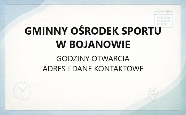 Gminny Ośrodek Sportu w Bojanowie - kontakt, kursy i zawody pływackie