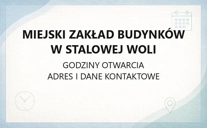 Miejski Zakład Budynków w Stalowej Woli - kontakt, awarie, BOK