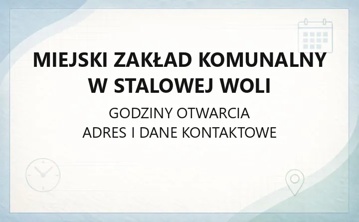 Miejski Zakład Komunalny w Stalowej Woli - kontakt, awarie, BOK i e-usługi