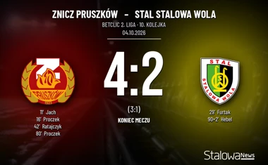 [PIŁKA NOŻNA] Znicz Pruszków – Stal Stalowa Wola 4:2. Słupek Rogalskiego, gol Ratajczyka w Betclic 2. lidze