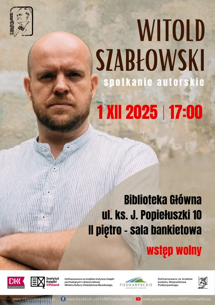 Obraz do artykułu: 📚 Spotkanie autorskie z Witoldem Szabłowskim w MBP w Stalowej Woli