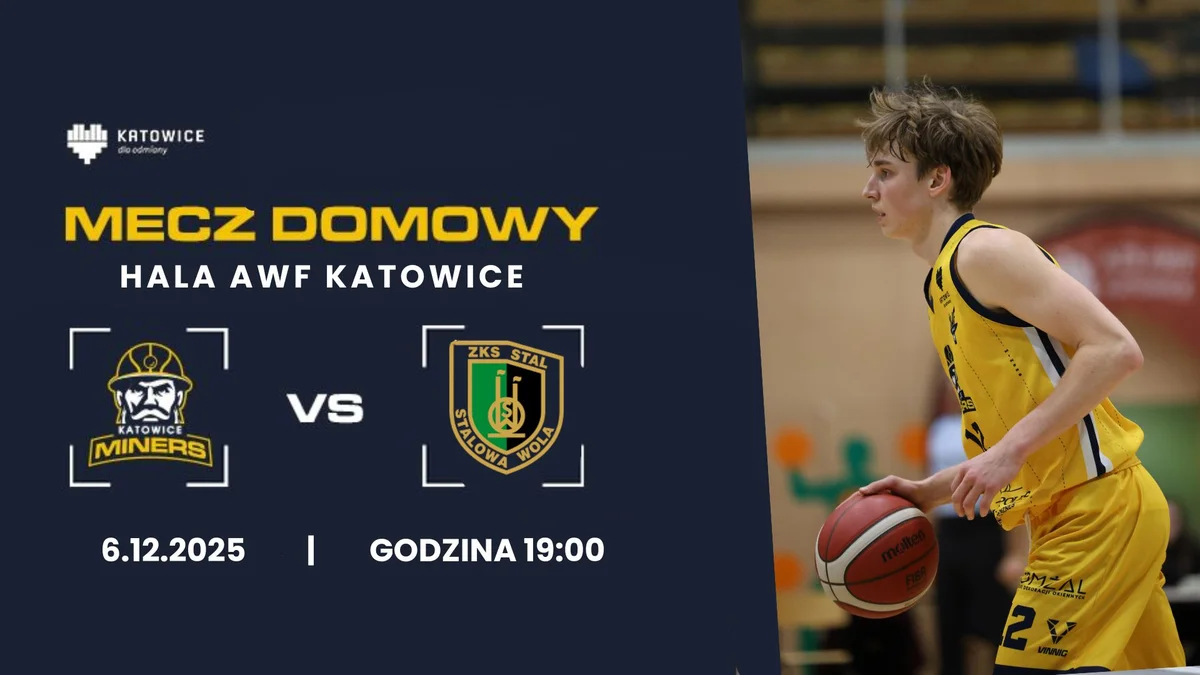 Grafika promocyjna wydarzenia 2 LIGA: AZS AWF Miners Katowice - ZKS STAL Stalowa Wola