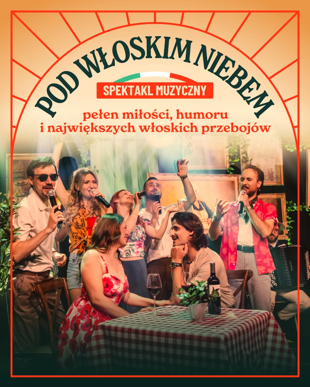 Grafika promocyjna wydarzenia Pod włoskim niebem – spektakl muzyczny