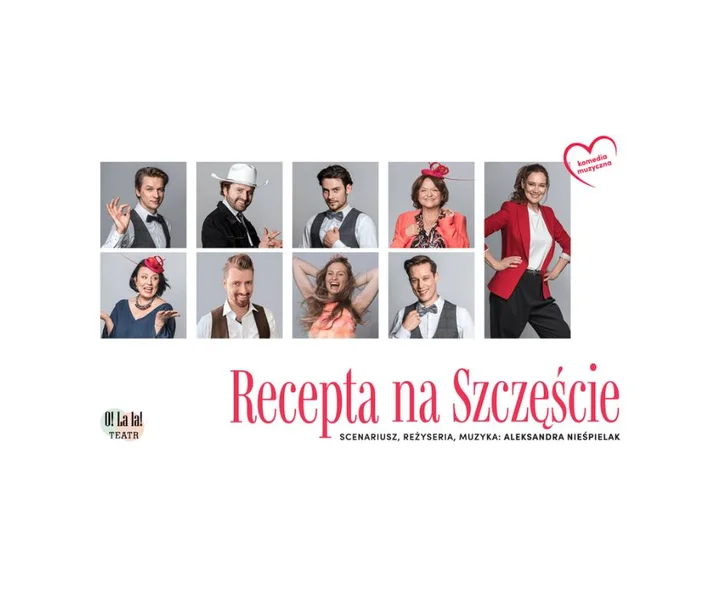 Grafika promocyjna wydarzenia Recepta na szczęście — muzyczna komedia romantyczna w Stalowej Woli