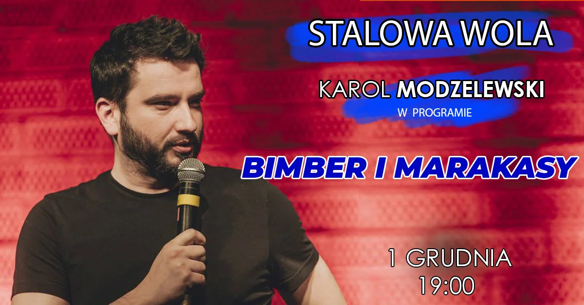Grafika promocyjna wydarzenia Bimber i marakasy w Stalowej Woli