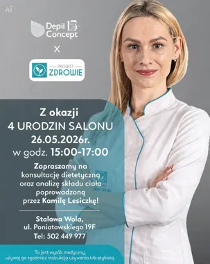 Grafika promocyjna wydarzenia Bezpłatna analiza składu ciała w Projekcie Zdrowie w Stalowej Woli