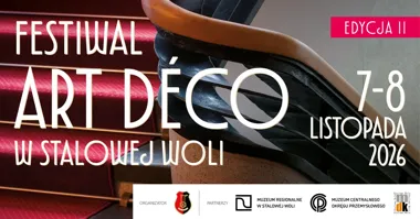 Grafika promocyjna wydarzenia Festiwal Art Déco w Stalowej Woli – II edycja