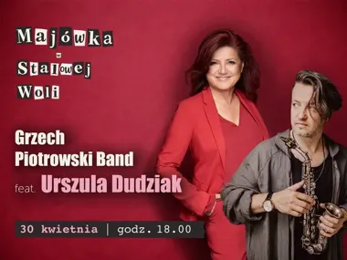 Grafika promocyjna wydarzenia Grzech Piotrowski feat. Urszula Dudziak w Stalowej Woli – wieczór pełen jazzu, rytmu i energii