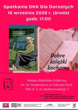 Grafika promocyjna wydarzenia Spotkanie Dyskusyjnego Klubu Książki dla Dorosłych: Tomasz Grzywaczewski „Wymazana granica. Śladami II Rzeczpospolitej”