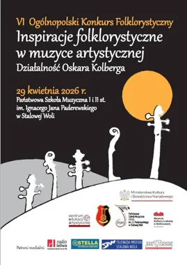 Grafika promocyjna wydarzenia VI Ogólnopolski Konkurs Folklorystyczny w Stalowej Woli – działalność Oskara Kolberga