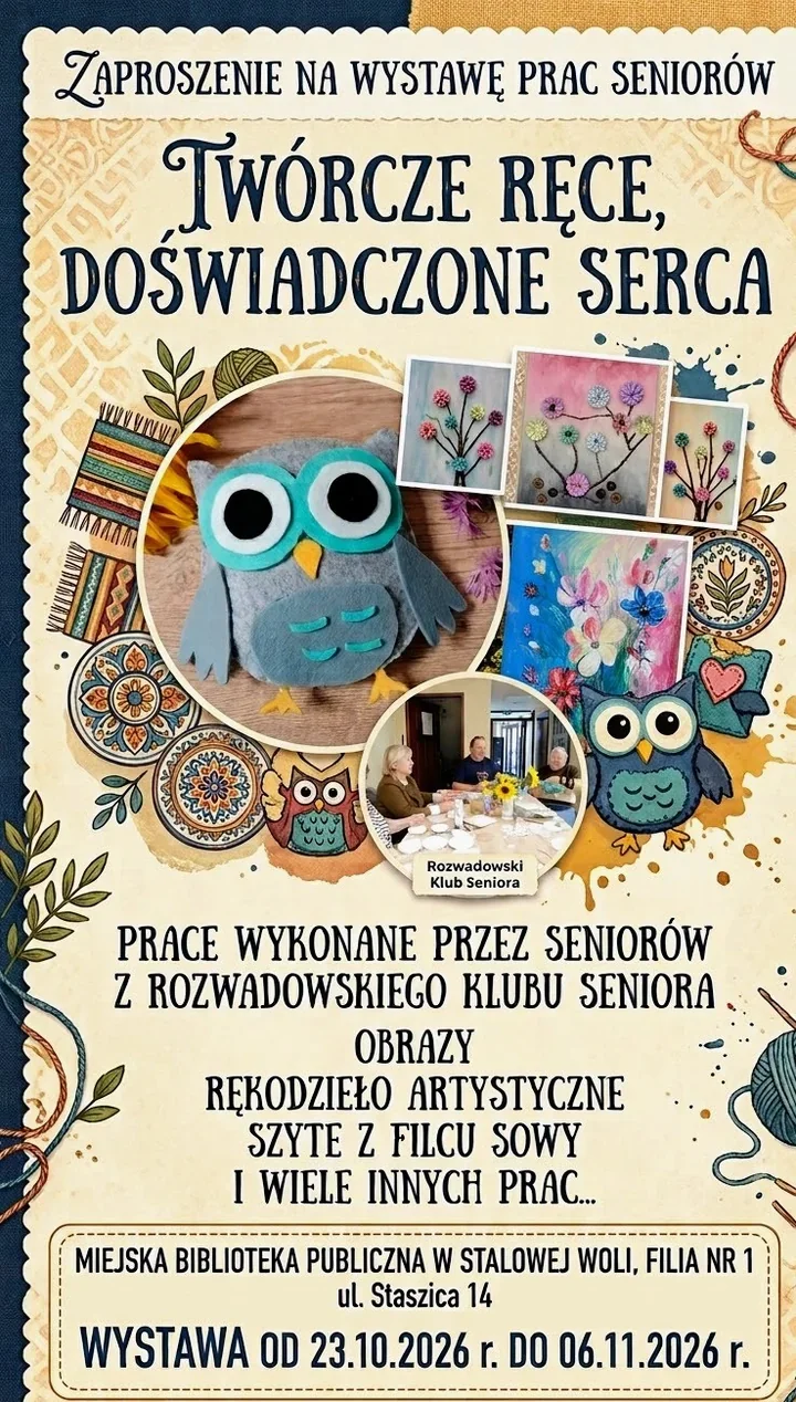 Seniorzy pokazują, co potrafią. Wystawa pełna rękodzieła w Stalowej Woli