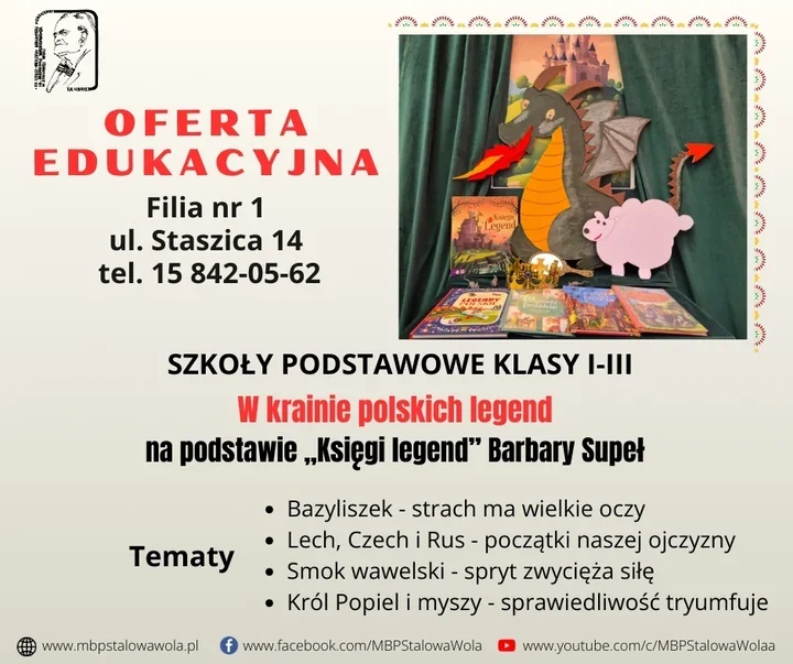 Dzieci odkryją bohaterów z legend - zajęcia w Filii nr 1 MBP