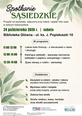 Biblioteka zazieleni się od pomysłów. Sąsiedzkie spotkanie już 24 października