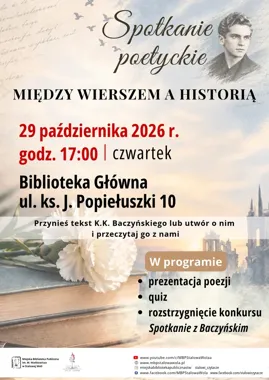 W Stalowej Woli poezja spotka się z historią. Wieczór z Baczyńskim
