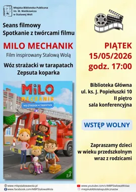 Milo Mechanik w MBP rozkręci darmowe kino dla najmłodszych