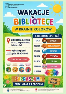 Biblioteka w Stalowej Woli maluje wakacje na kolorowo dla dzieci
