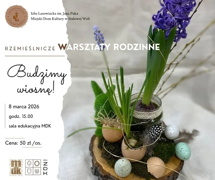 Wiosenne przebudzenie w MDK - zrób stroik na plastrze drewna i daj filiżance drugie życie
