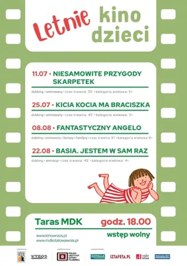 Letnie Kino Dzieci w MDK rozkłada leżaki i bajki pod gwiazdami