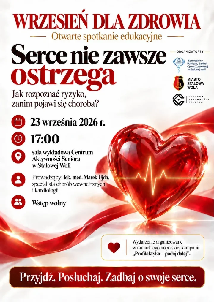 Serce nie zawsze ostrzega. W Stalowej Woli spotkanie z kardiologiem