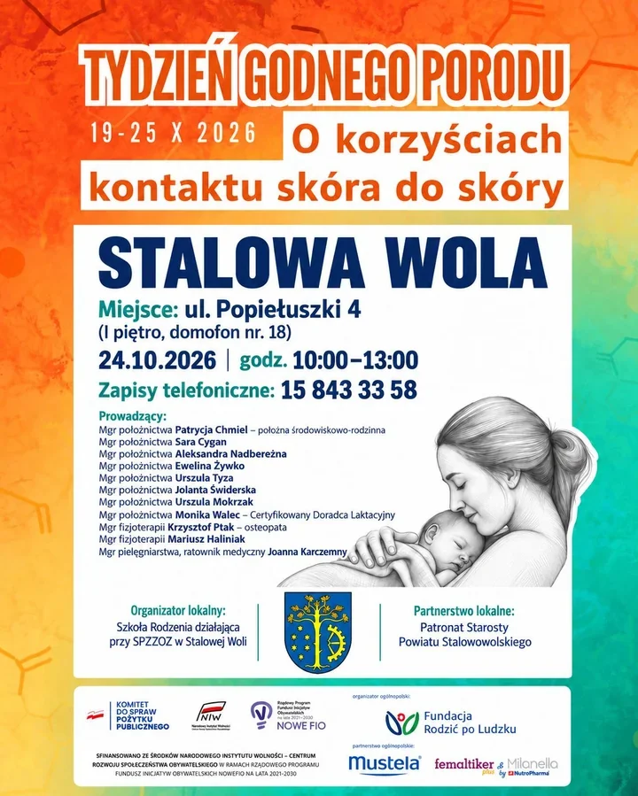 Poród, laktacja i pierwsza pomoc. Bezpłatne spotkanie w Stalowej Woli
